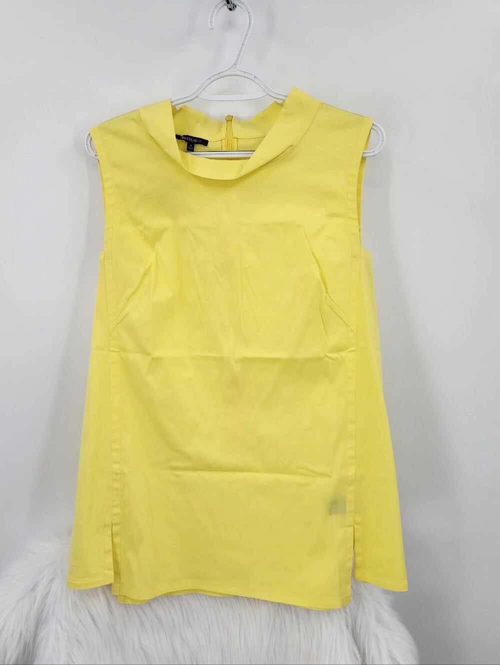 Lafayette 148 New York Lemon Yellow Sleeveless Top, Size 8